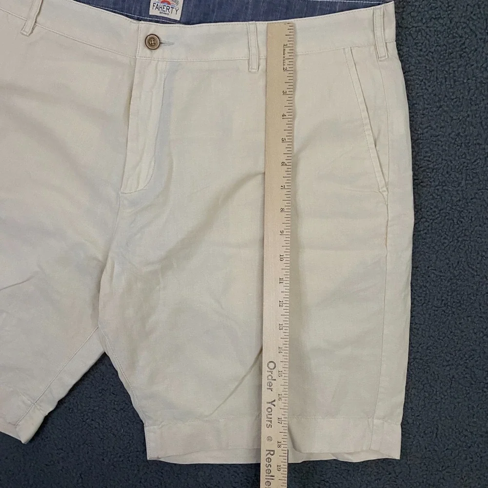 Faherty Malibu Shorts Mens size 40 Cotton Linen Chino Beach Preppy Yacht NWT